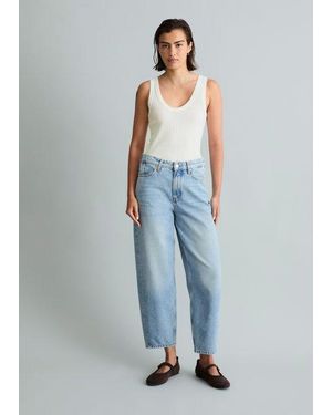 Marc O' Polo Vaqueros Modelo Stine Barrel Cropped - Azul