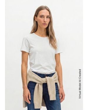 Marc O' Polo Camiseta Regular De Cuello Redondo - Blanco