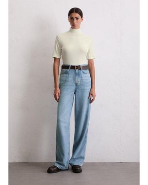 Marc O' Polo Jeans Model Tolva Wijd Lang - Wit