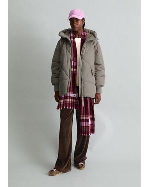 Marc O' Polo Chaqueta Acolchada Larga Con Capucha, De Corte Holgado - Multicolor