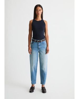Marc O' Polo Vaqueros Modelo Lara Barrel Cropped - Azul