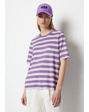 Marc O' Polo Camiseta De Rayas Relajada - Morado