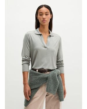 Marc O' Polo Regular Blouse Van Jersey - Grijs