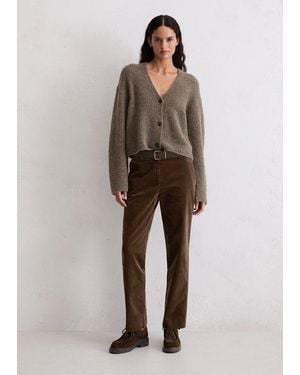 Marc O' Polo Pantalón Cónico De Terciopelo - Marrón