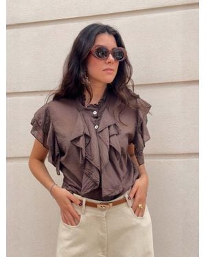 Mariquita Trasquilá Chemise Algodón Chocolat - Gris