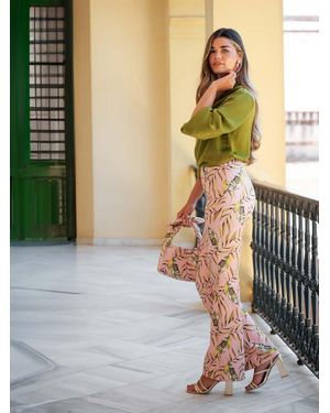 Mariquita Trasquilá Pantalone Hojas Provenza - Multicolore