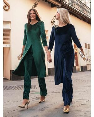 Mariquita Trasquilá Completo Terciopelo Gloria - Blu