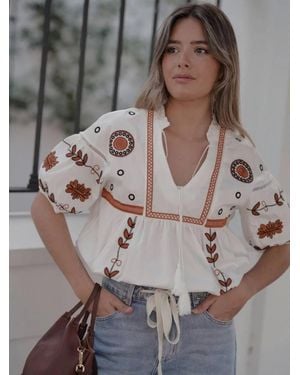 Mariquita Trasquilá Blusa Boho Caldera - Gris
