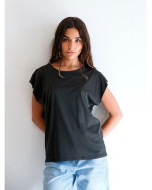 Mariquita Trasquilá Top Básico Botones - Negro