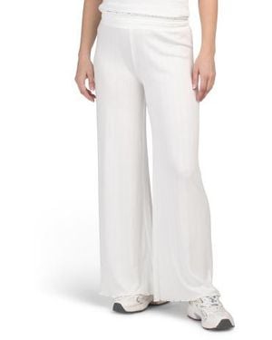 Marshalls Pointelle Essentials Smocked Waist Pants For - White