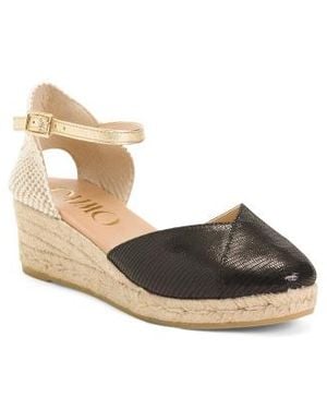 Marshalls Espadrille Wedge With Ankle Strap For - Metallic