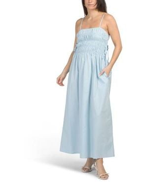 Marshalls Sleeveless Ruched Top Maxi Dress For - Blue
