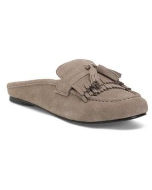 Marshalls Suede Arlys Backless Tassel Loafers With Kiltie For - Gray