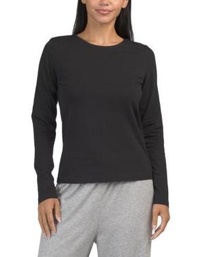 Marshalls Luxe Stretch Jersey Slim Long Sleeve T-Shirt For - Black