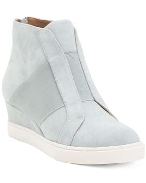 Marshalls Suede Amber Wedge Sneakers For - White