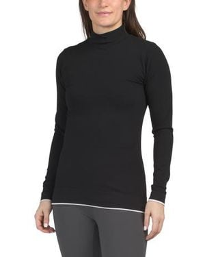 Marshalls High Neck Microfleece Lined Top For - Black