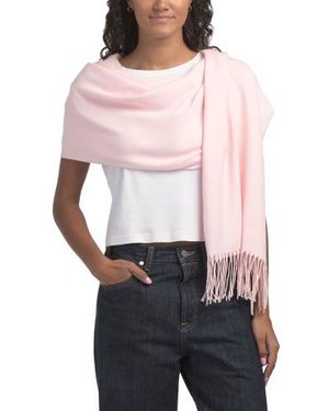 Marshalls Pashmina Poncho - White
