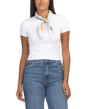 Marshalls Silk Floral Scarf For - White
