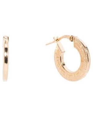 Marshalls 14Kt Plated Greek Key Hoop Earrings For - White