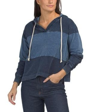 Marshalls Denim Long Sleeve Popover Hoodie For - Blue