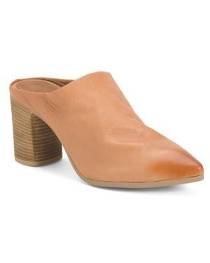 Marshalls Leather Jealous Comfort Heeled Mules For - Brown