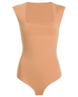 Marshalls Neoprene Cap Sleeve Bodysuit For - White