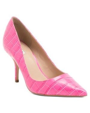 Marshalls Leather Bold Pointy Toe Pumps For - Pink