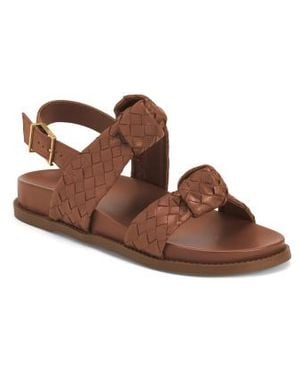 Marshalls Leather Kareena Knot Sporty Flat Sandals For - Brown