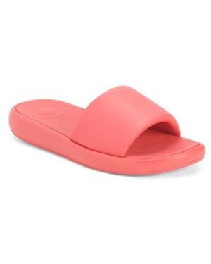 Marshalls Leather Iqushion Pearlized Ergonomic Slides For - Pink