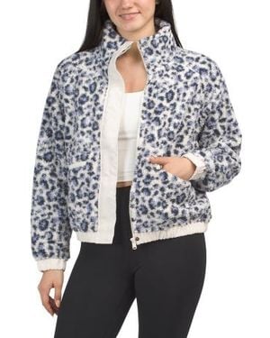 Marshalls Printed Fleece Bomber Jacket For - Gray