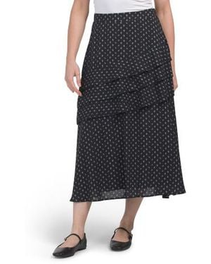 Marshalls Assemetrical Triple Flounce Skirt - Black