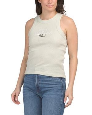 Marshalls Sunday Matcha Club Embroidered Tank For - Blue