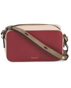 Marshalls Leather Beech Row Color Block Mini Zip Around Crossbody For - Red