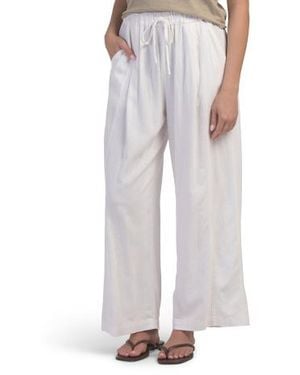 Marshalls Linen Blend Wide Leg Pants For - White