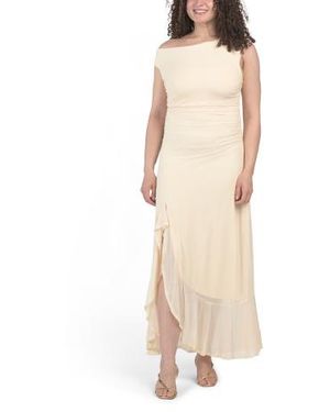 Marshalls Moonlit Magic Asymmetrical Neckline Maxi Dress For - Natural