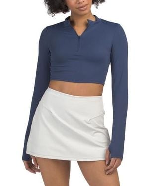 Marshalls Performance Fitted Pullover Jacket With Half Zip For - Blue