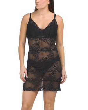 Marshalls Essential Lace Lounge Chemise For - Black