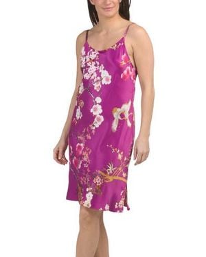Marshalls Satin Sakura Chemise For - Purple
