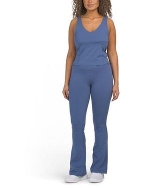Marshalls 2Pc Butter Tech Aura Tank And Flared Leg Pants Set For - Blue