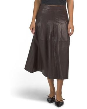 Marshalls Leather Molly Skirt For - Brown