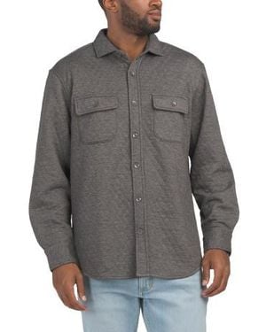 Marshalls Quilted Sweater Shirt Jacket For - Gray