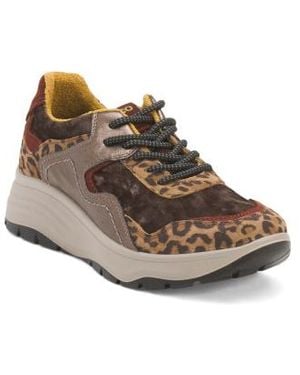 Marshalls Suede Sneakers With Leather And Velvet Accents For - Brown