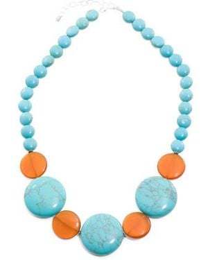 Marshalls And Amber Round Beaded Necklace For - Blue