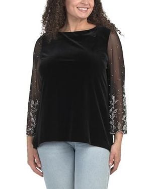 Marshalls Stretch Velvet Blouse For - Black