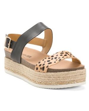 Marshalls Leather Colby Espadrille Sandals For - Metallic