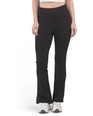 Marshalls Butter Soft Flare Fold Over Waistband Leggings For - Black