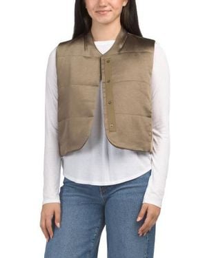 Marshalls Satin Quilted Vest For - Natural