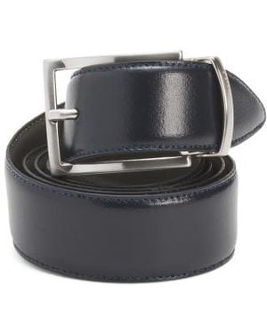 Marshalls Leather Marco Designer Reversible Belt For - Gray
