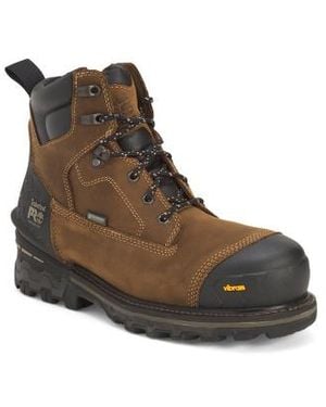Marshalls Leather Boondock Composite Toe Waterproof Work Boots For - Brown