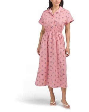 Marshalls Striped Short Sleeve Maxi Dress For - Pink